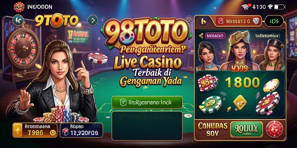 Gambar dari gameplay Live Casino yang menampilkan dealer profesional dan suasana kasino.