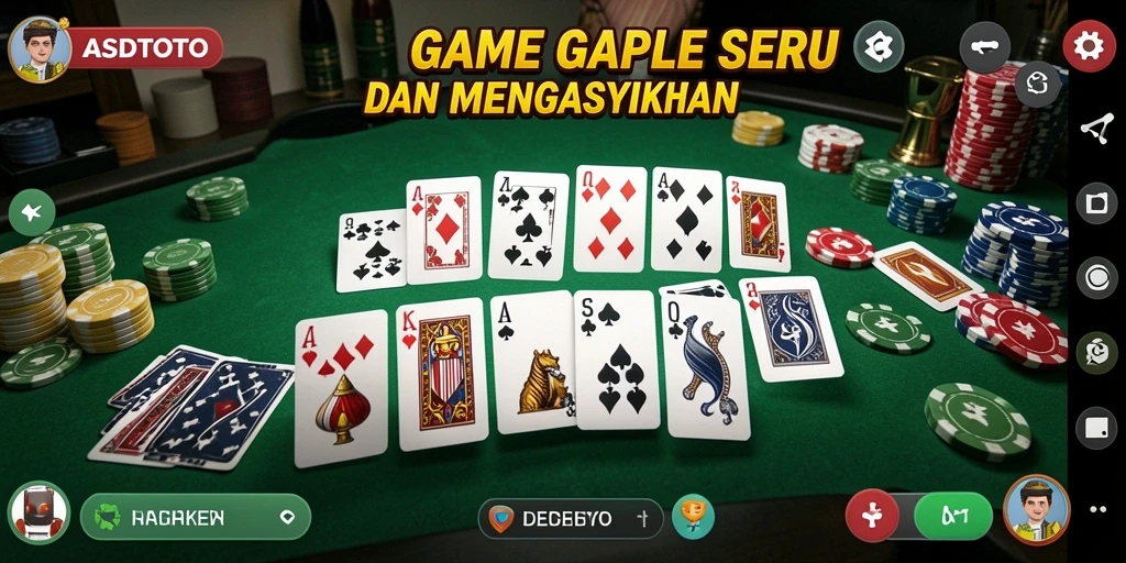 Screenshot gameplay Gaple yang seru dan menantang.
