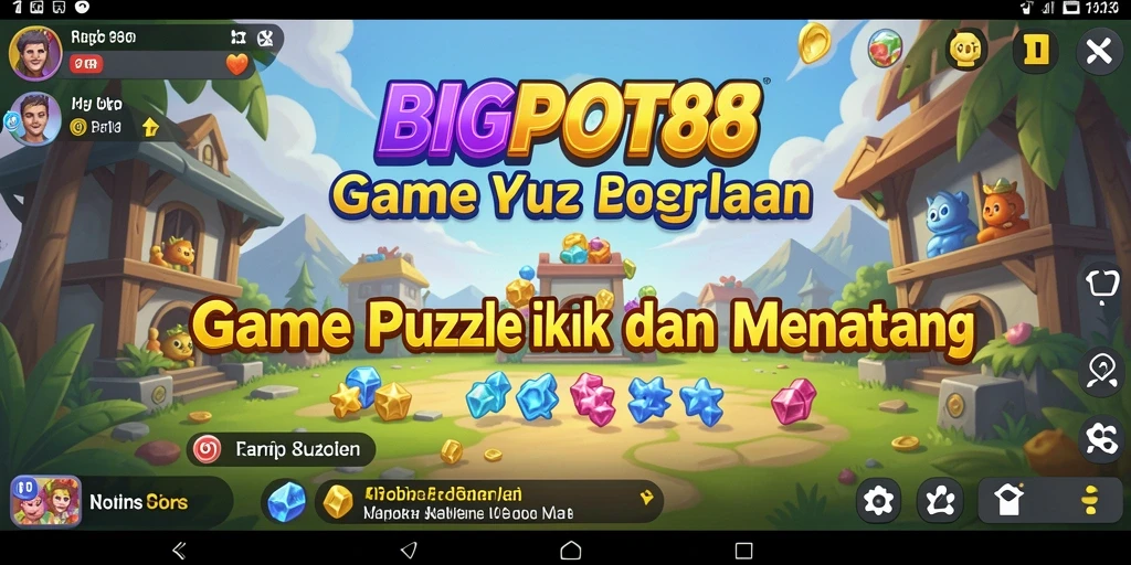 Screenshot gameplay BIGPOT88 menunjukkan tantangan Puzzle yang menegangkan.