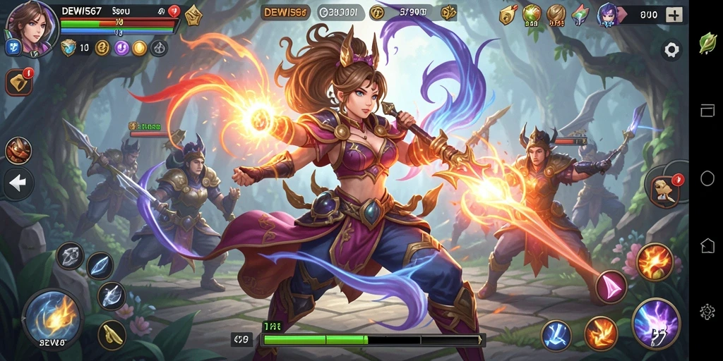 Tangkapan layar dari gameplay menarik DEWI567.