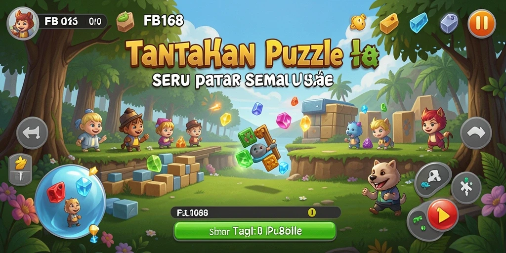 Screenshot gameplay FB168 menampilkan suasana permainan puzzle yang menegangkan.