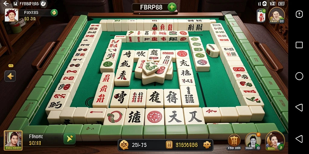 Gameplay FBRP88 menampilkan ubin Mahjong yang menarik dan tantangan yang seru.