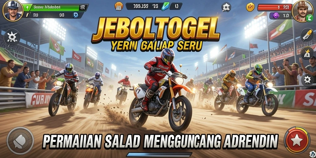 Tampilan menegangkan dari gameplay balapan JEBOLTOGEL.