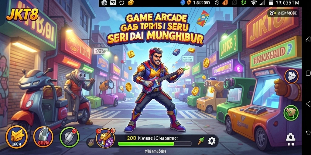 Tampilan gameplay JKT8 dengan tantangan seru dan grafis menarik.