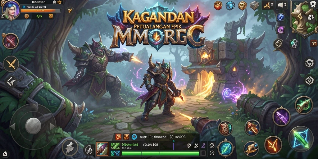 Tampilan gameplay KAGANDAN dengan aksi pertempuran seru di dunia fantastis.