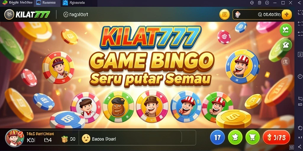Tampilan permainan KILAT777 dengan player yang sedang bermain Bingo seru.
