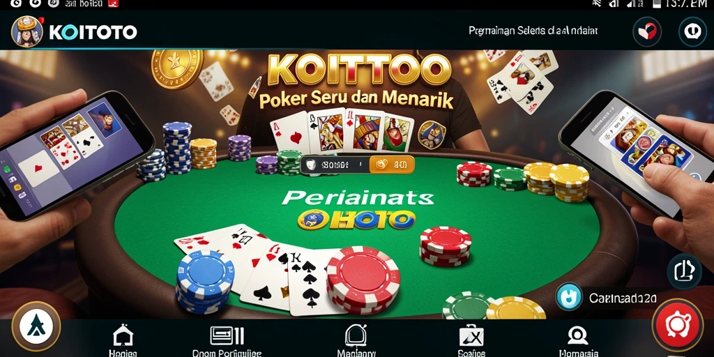 Screenshot gameplay KOITOTO yang menunjukkan aksi seru dalam permainan Poker.