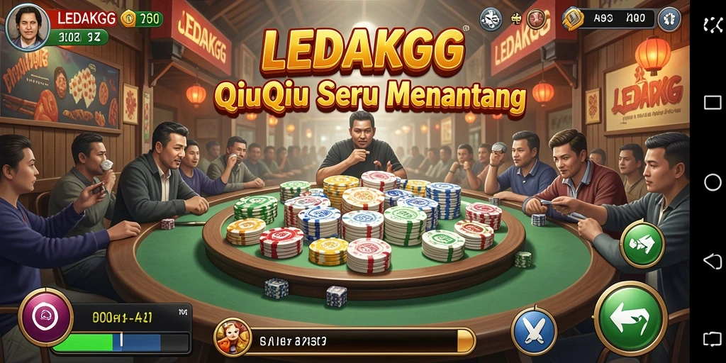 Screenshot LEDAKGG menampilkan gameplay QiuQiu yang seru dan menegangkan.