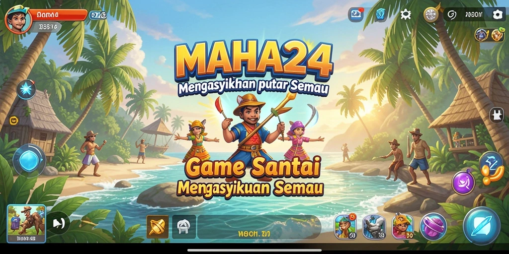 Screenshot gameplay MAHA24 yang menunjukkan mini game seru dan interaktif.