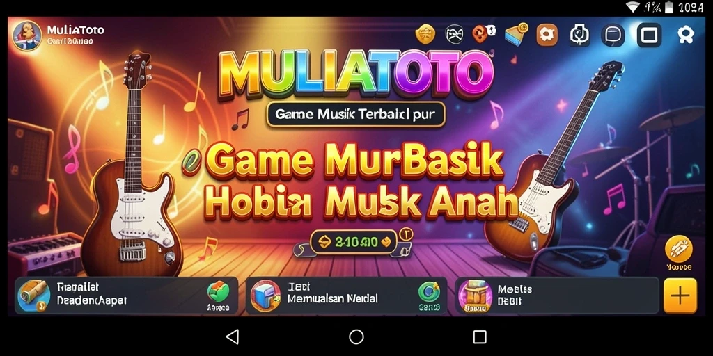 Tampilan gameplay MULIATOTO dengan lagu-lagu yang menarik.