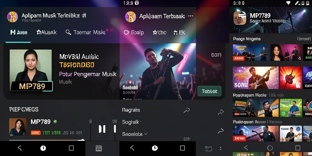 Screenshot gameplay MVP789 menampilkan antarmuka pengguna yang menarik dan fitur musik.