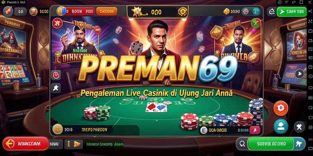 Tampilan gameplay Live Casino yang mendebarkan di PREMAN69.