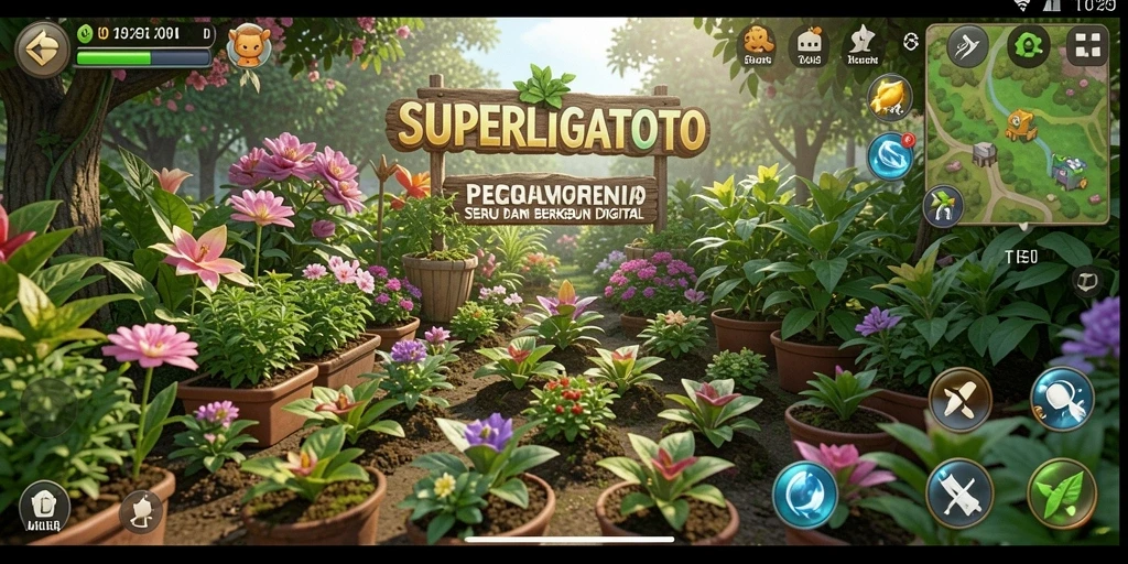Tangkapan layar SUPERLIGATOTO menampilkan gameplay bertani yang menarik dan interaktif.