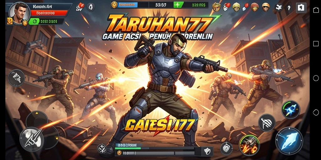 Tampilan gameplay intens di TARUHAN77 dengan aksi mendebarkan.