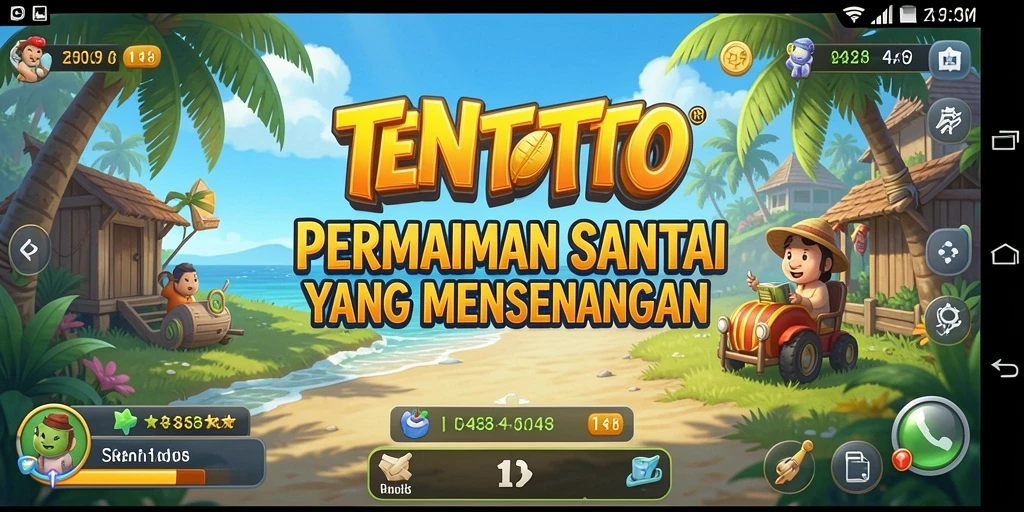 Tampilan gameplay TENTOTO yang menarik dan ceria.