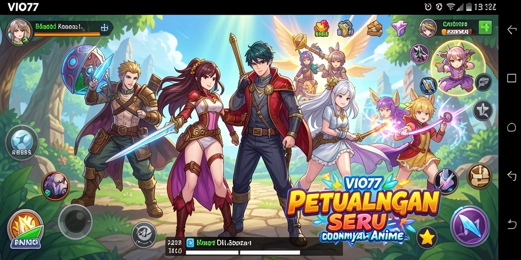 Tampilan gameplay VIO77 dengan karakter anime yang menonjol.